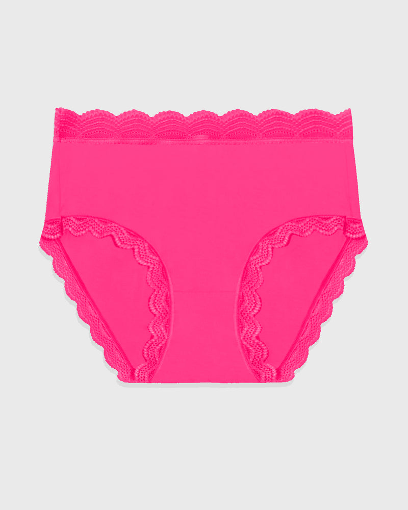 High Rise Raspberry High Rise Knicker - Raspberry | TENCEL™ Underwear – Stripe & Stare