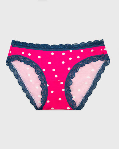 The Original Knicker - Raspberry Spot Stripe & Stare