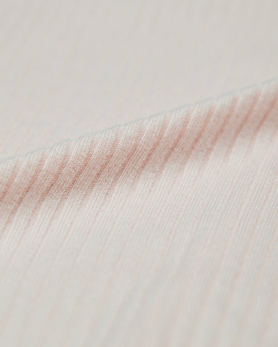 Ribbed Vest - Pale Pink Stripe & Stare