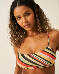 String Scoop Bra - RIXO Sorrento Stripe Stripe & Stare