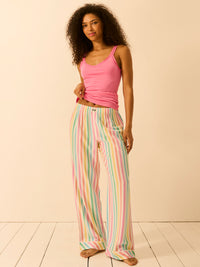 Soft Brushed Woven Pyjama Bottoms - Roll With It Stripe