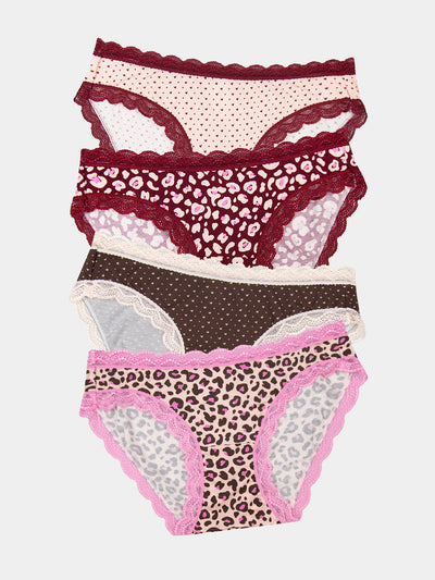 The Original Knicker Four Pack - Rouge Leopard Stripe & Stare