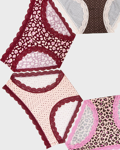 The Original Knicker Four Pack - Rouge Leopard Stripe & Stare