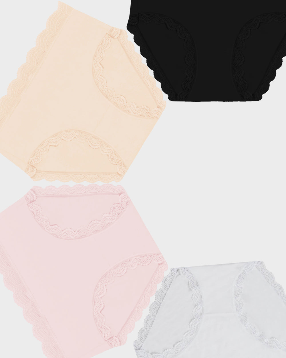 High Rise Knicker Four Pack - Sand Essentials | TENCEL™ Underwear ...