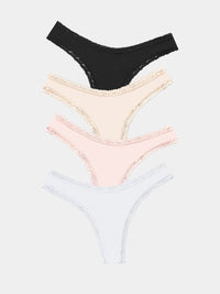 Thong Four Pack - Sand Essentials Stripe & Stare