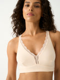 Lace Plunge Bra - Sand