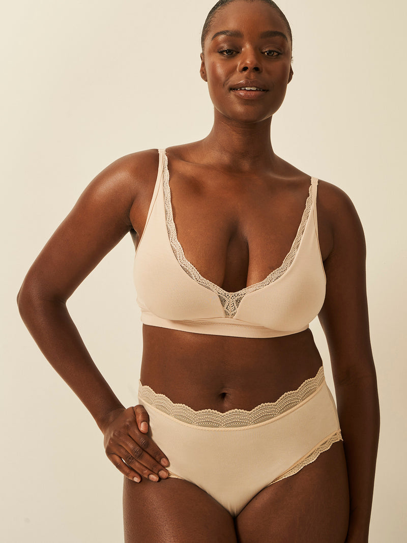 High Rise Knicker Four Pack - Sand