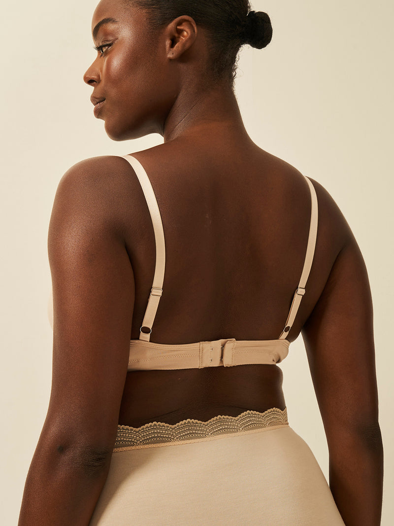 Lace Plunge Bra - Sand