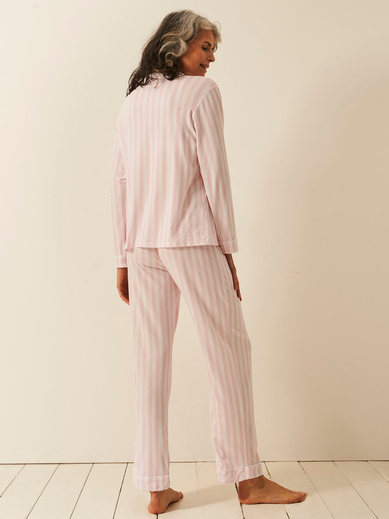 Long Pyjama Set - Pale Pink Stripe
