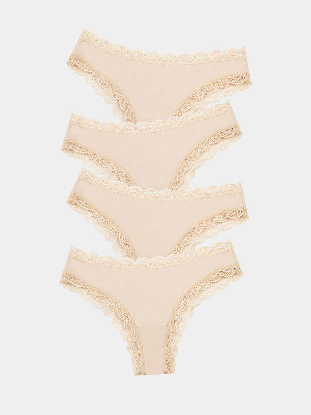 Brazilian Knicker Four Pack - Sand Stripe & Stare®