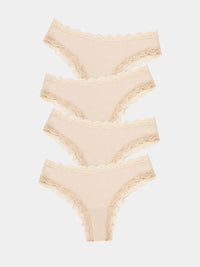 Brazilian Knicker Four Pack - Sand Stripe & Stare®