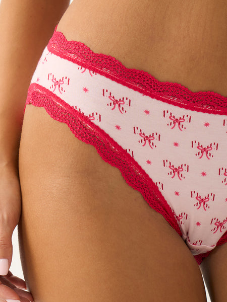 Mid Rise High Leg Knicker - Santa Baby