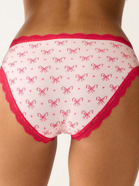Mid Rise High Leg Knicker - Santa Baby