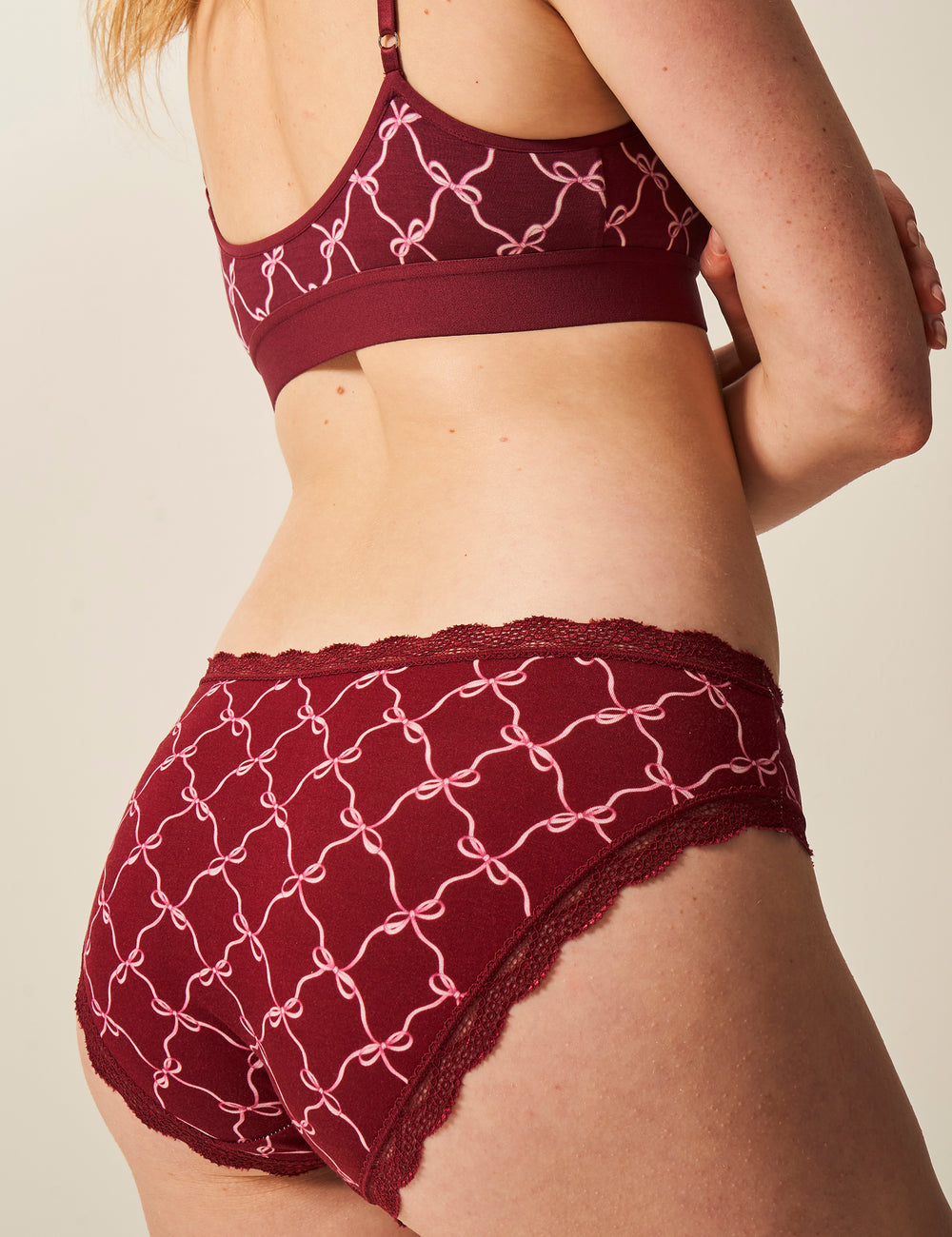 The Original Knicker - Rouge Bow Stripe & Stare