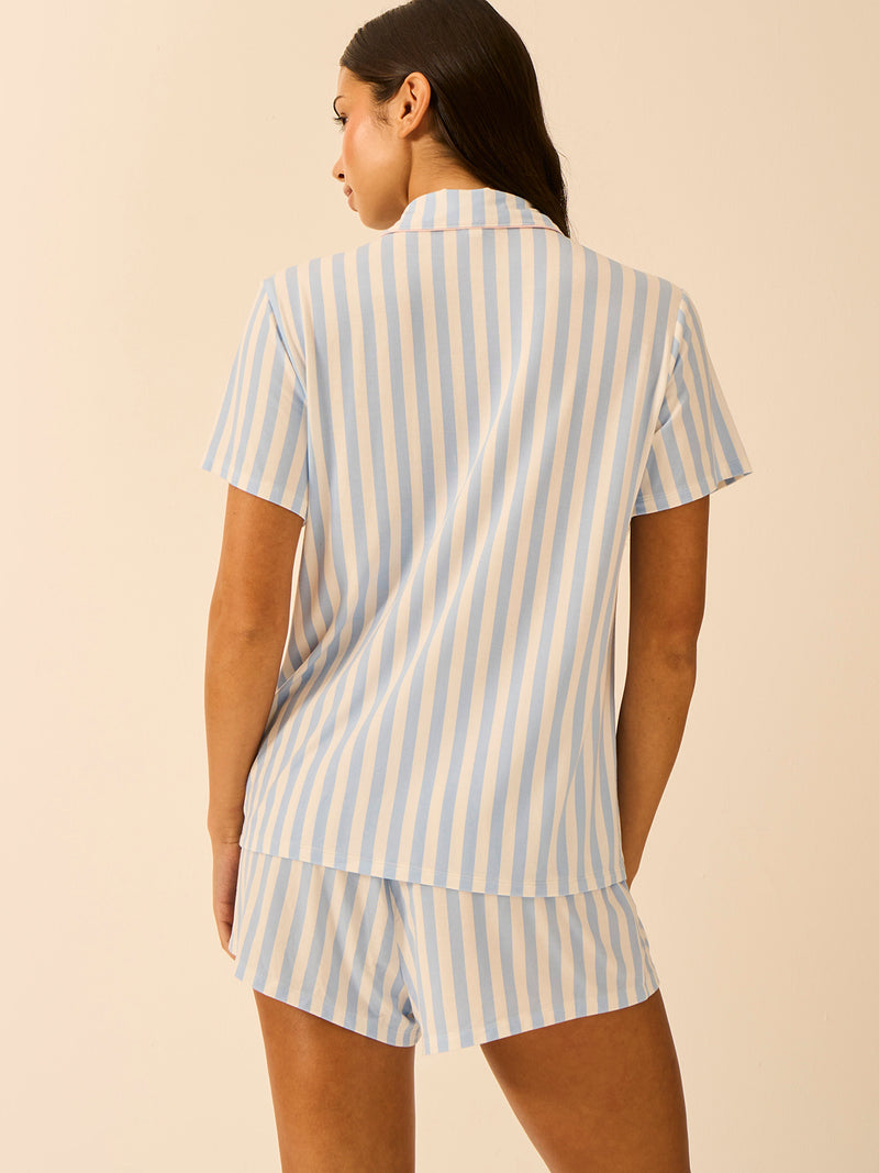 Short Pyjama Set - Serenity Stripe