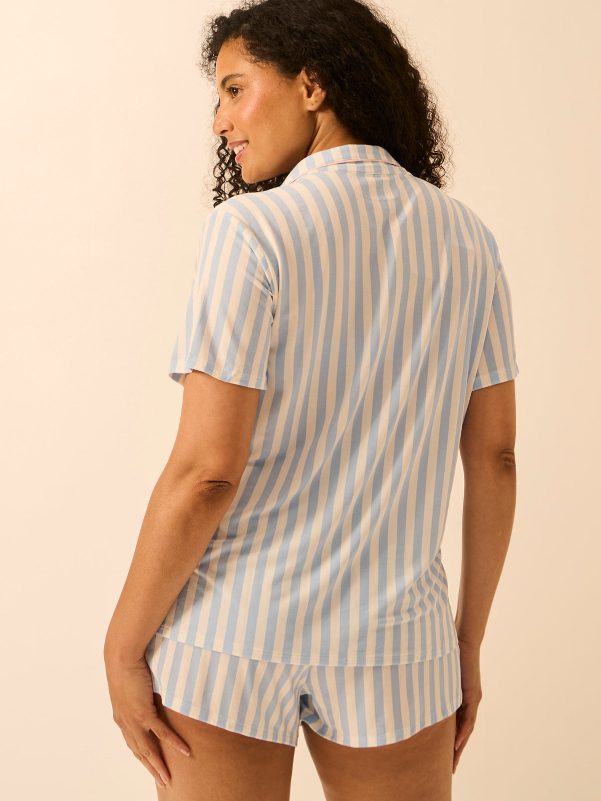 Short Pyjama Set - Serenity Stripe