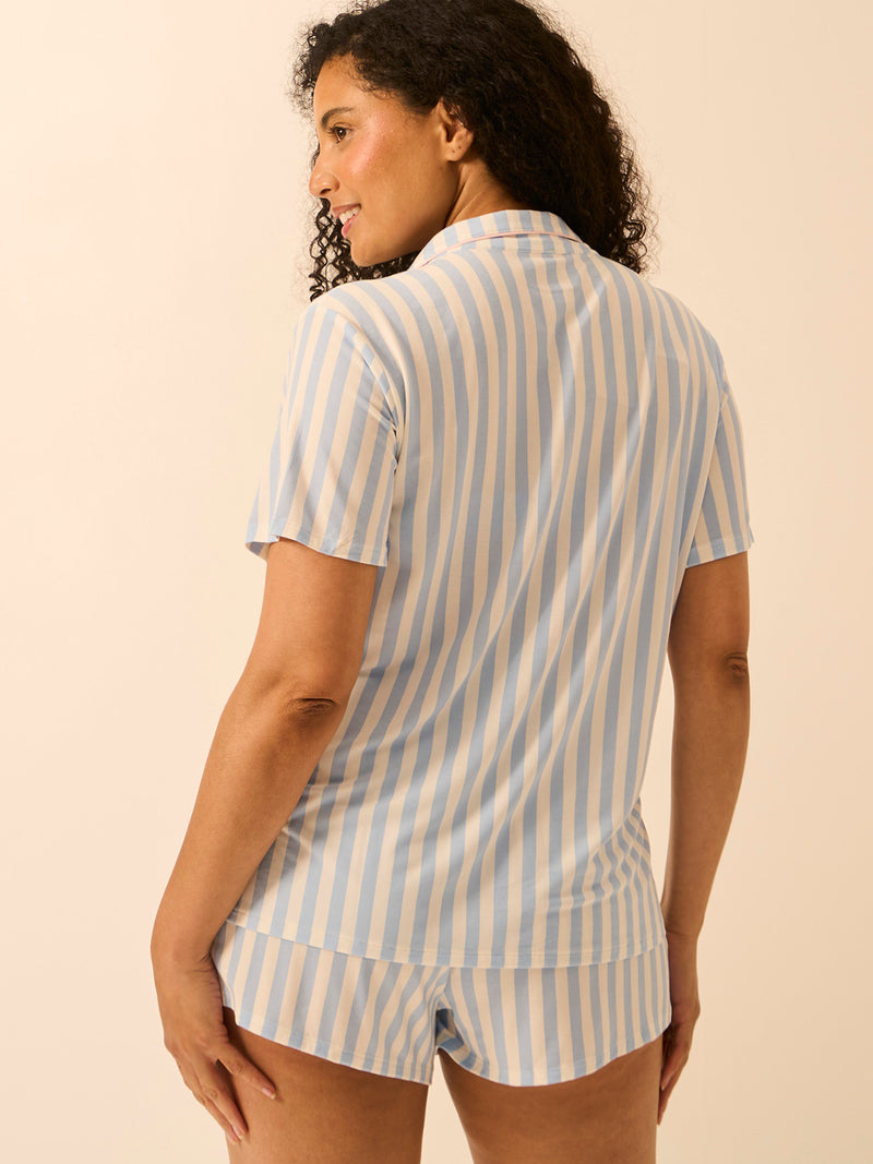 Short Pyjama Set - Serenity Stripe
