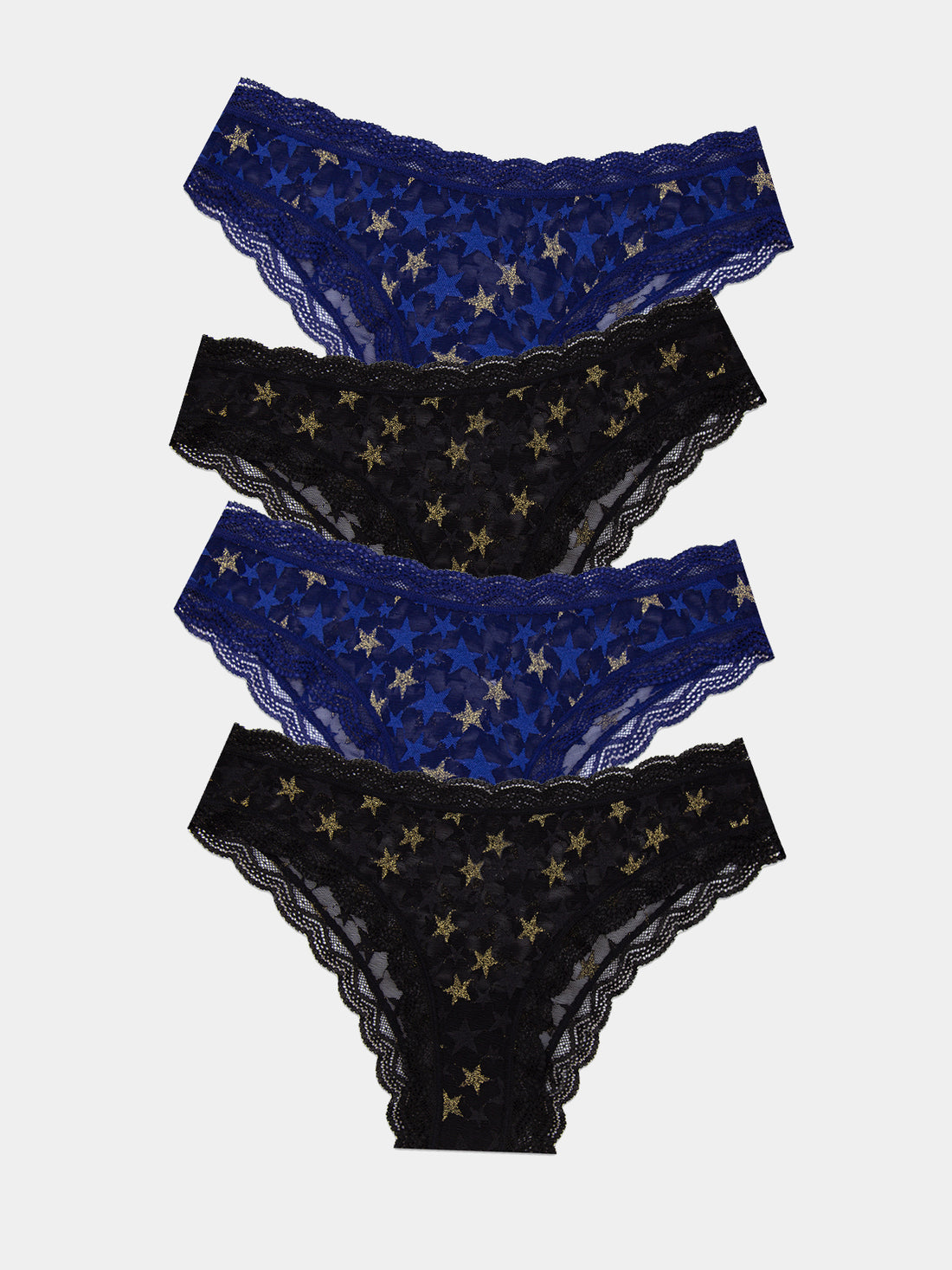 Brazilian Knicker Four Pack - Shine Like a Star Hop Lun Limited