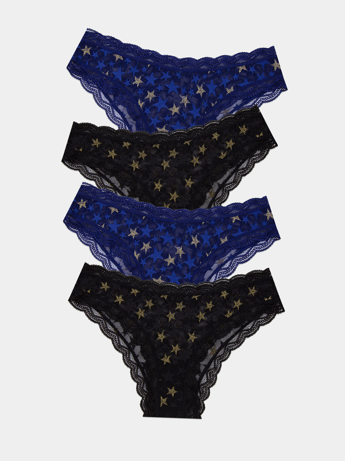 Brazilian Knicker Four Pack - Shine Like a Star Hop Lun Limited