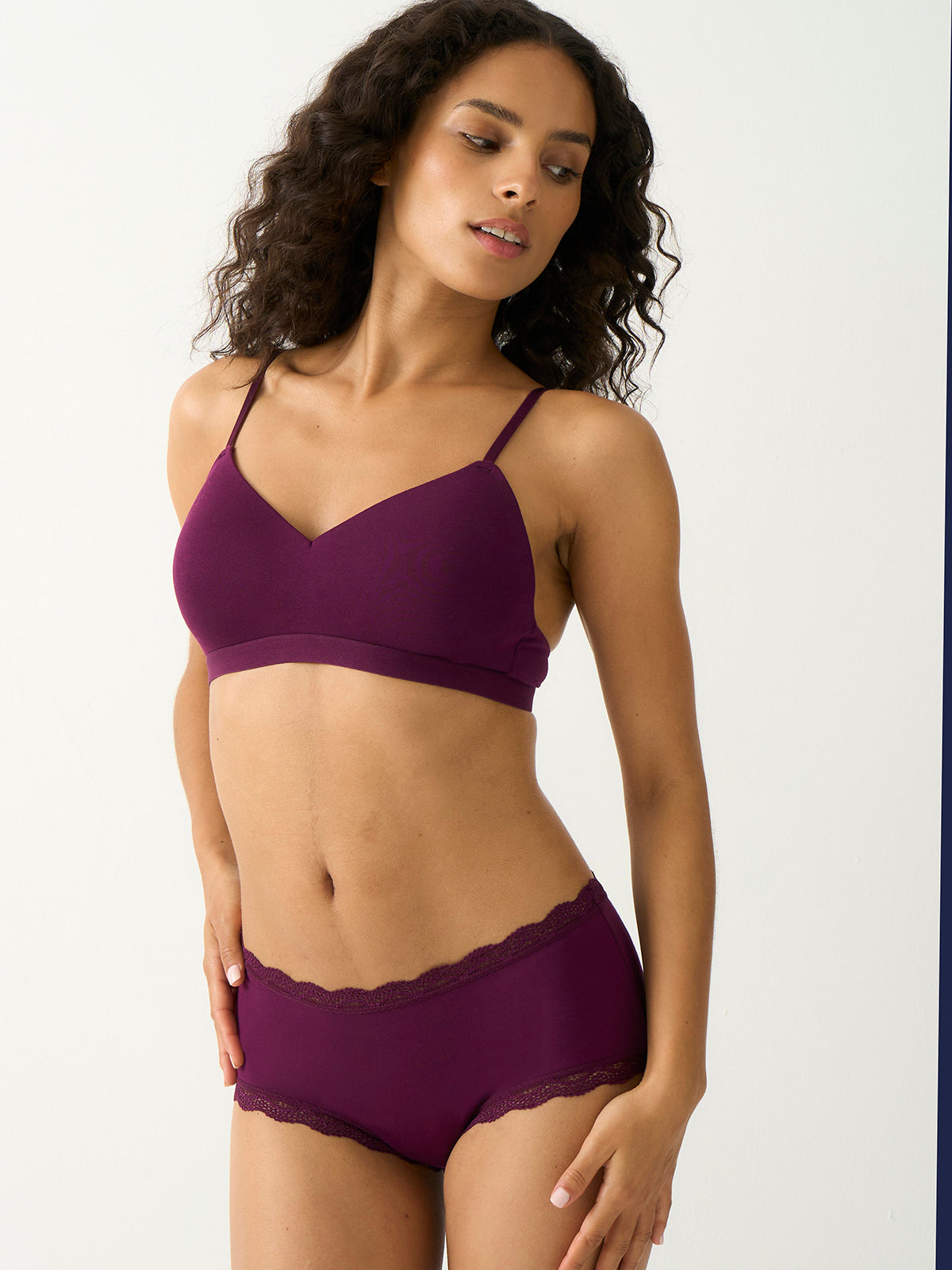 Shortie Knicker - Black Cherry