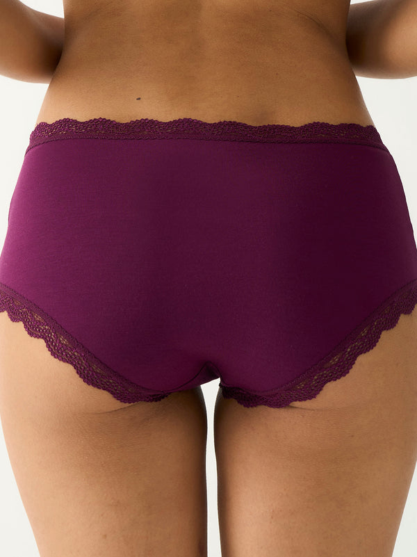 Shortie Knicker - Black Cherry