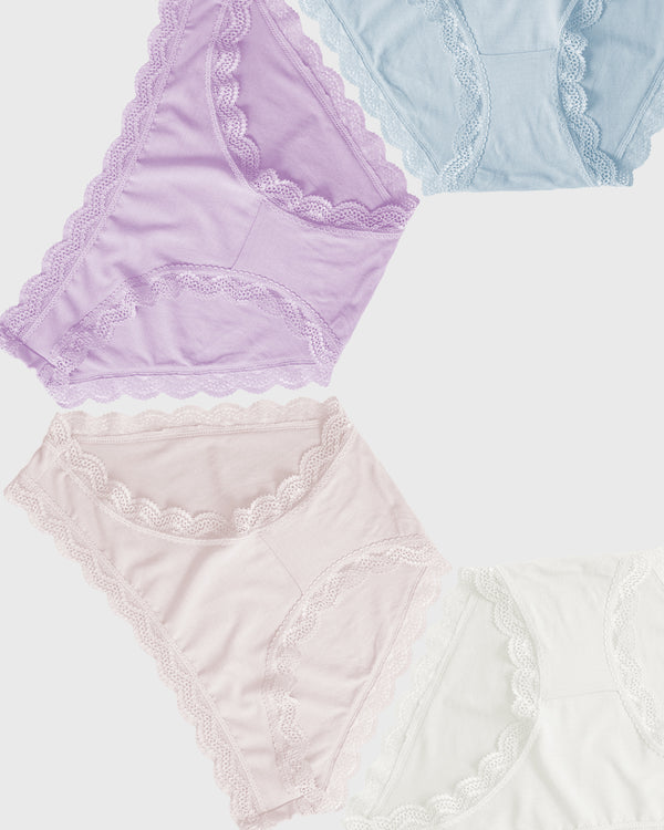 The Original Knicker Four Pack - Soft Pastel Stripe & Stare