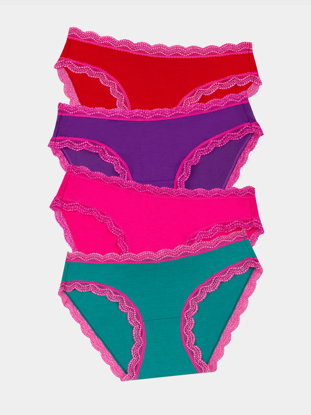 The Original Knicker Four Pack - Sparkle Lace Stripe & Stare