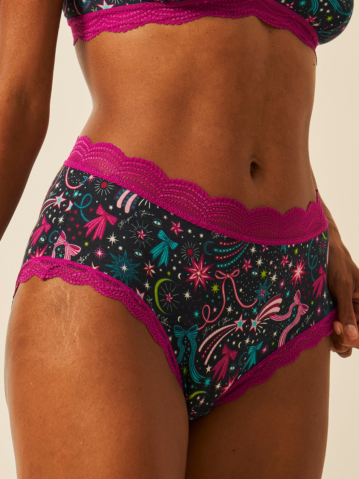 High Rise Knicker Four Pack - Sparkling Skies Wholegood Inter-United Ltd
