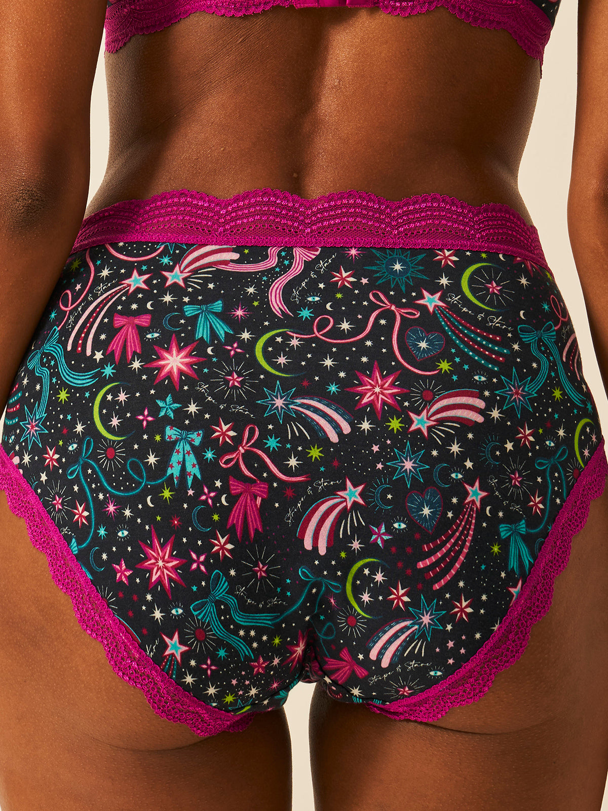 High Rise Knicker - Sparkling Skies