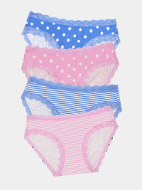 The Original Knicker Four Pack - Spots & Stripes