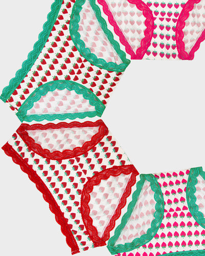 The Original Knicker Four Pack - Strawberry Dreams Stripe & Stare