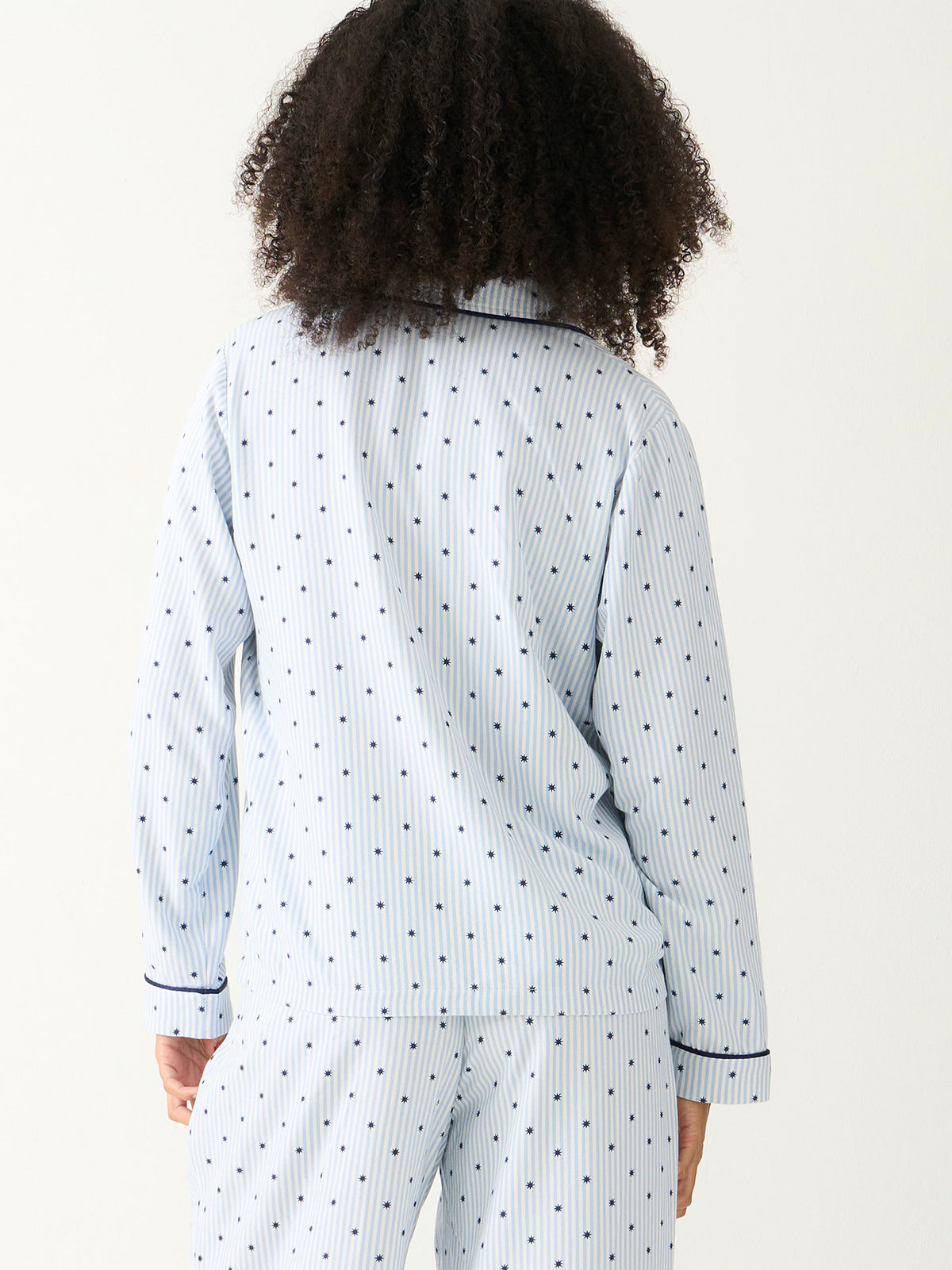 Soft Brushed Woven Pyjama Top - Stripe & Shine