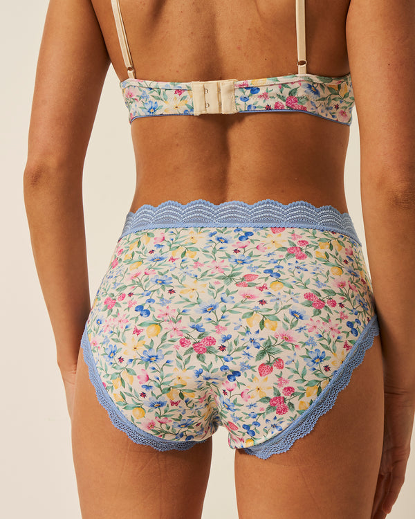High Rise Knicker Four Pack - Summer Garden Stripe & Stare