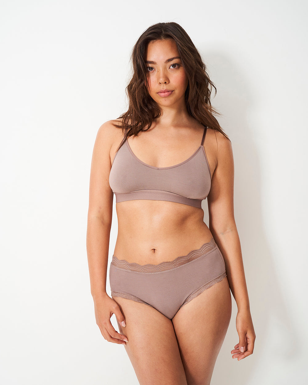 High Rise Knicker Four Pack - Taupe Stripe & Stare®