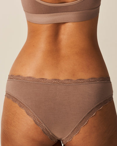 Brazilian Knicker - Taupe Stripe & Stare®