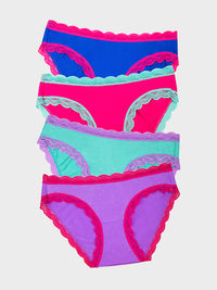 The Original Knicker Four Pack - Bright Contrast Stripe & Stare