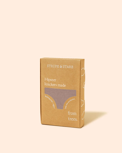 Hipster Knicker - Taupe Stripe & Stare