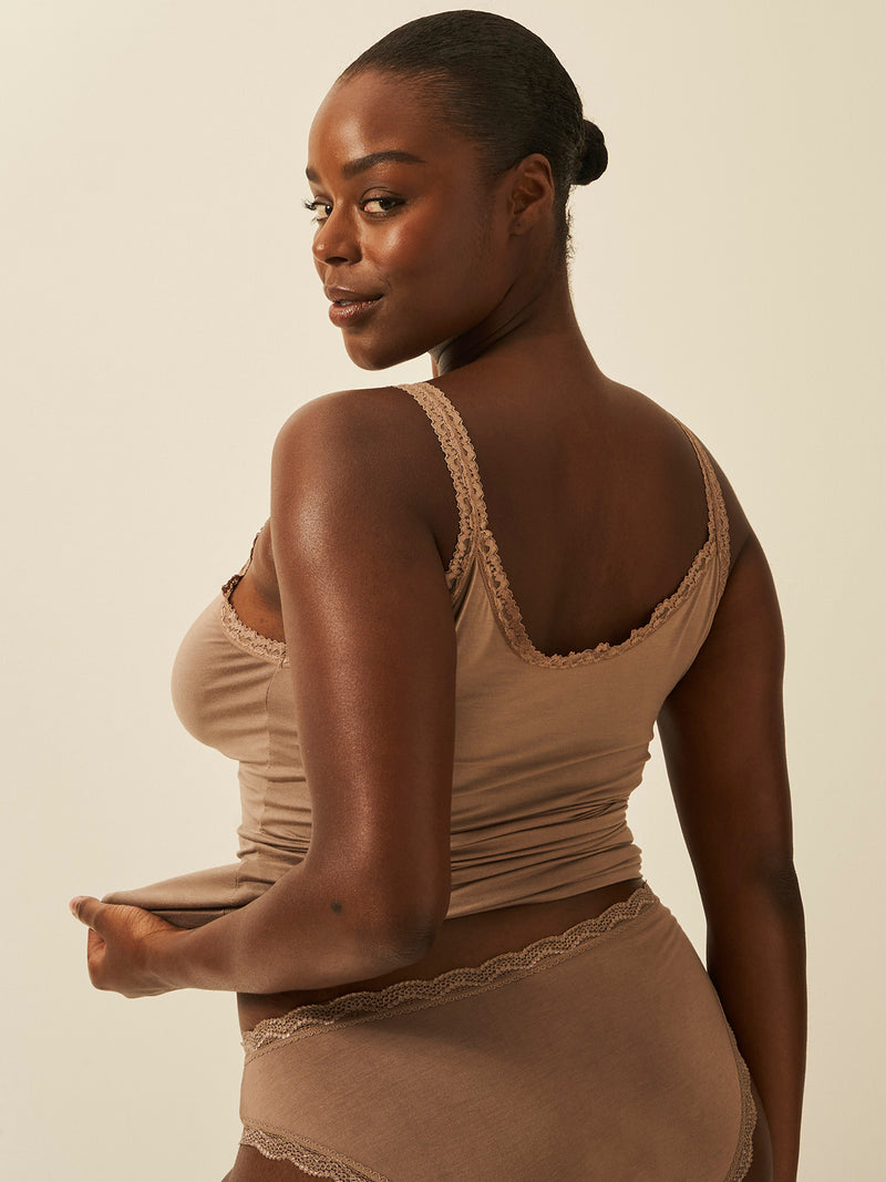 Lace Cami - Taupe | TENCEL™ Underwear – Stripe & Stare