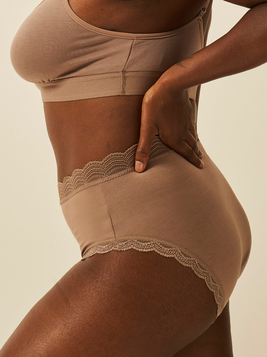 High Rise Knicker - Taupe