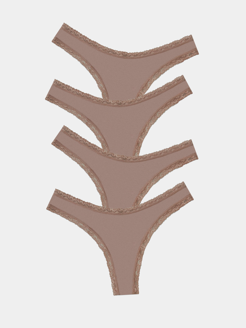 Thong Four Pack - Taupe Stripe & Stare®