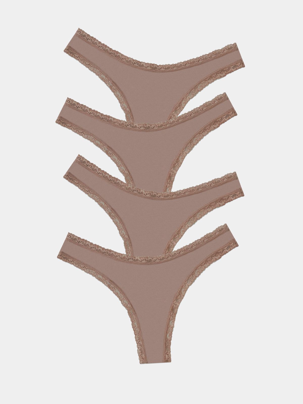 Thong Four Pack - Taupe