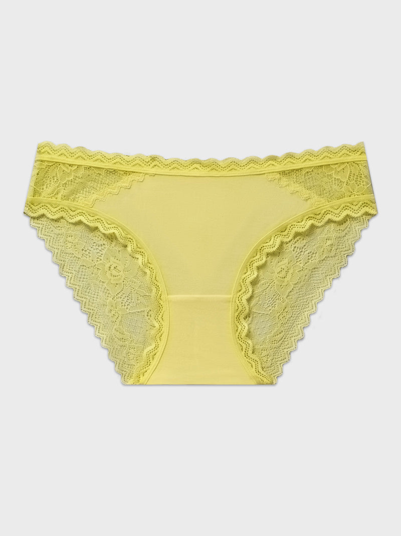 Eco Lace Original Knicker - Lemon Zest