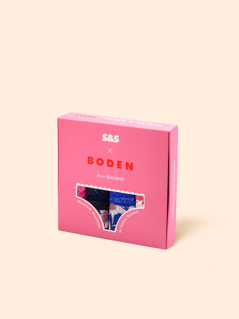 The Original Knicker Four Pack - Boden x S&S Floral