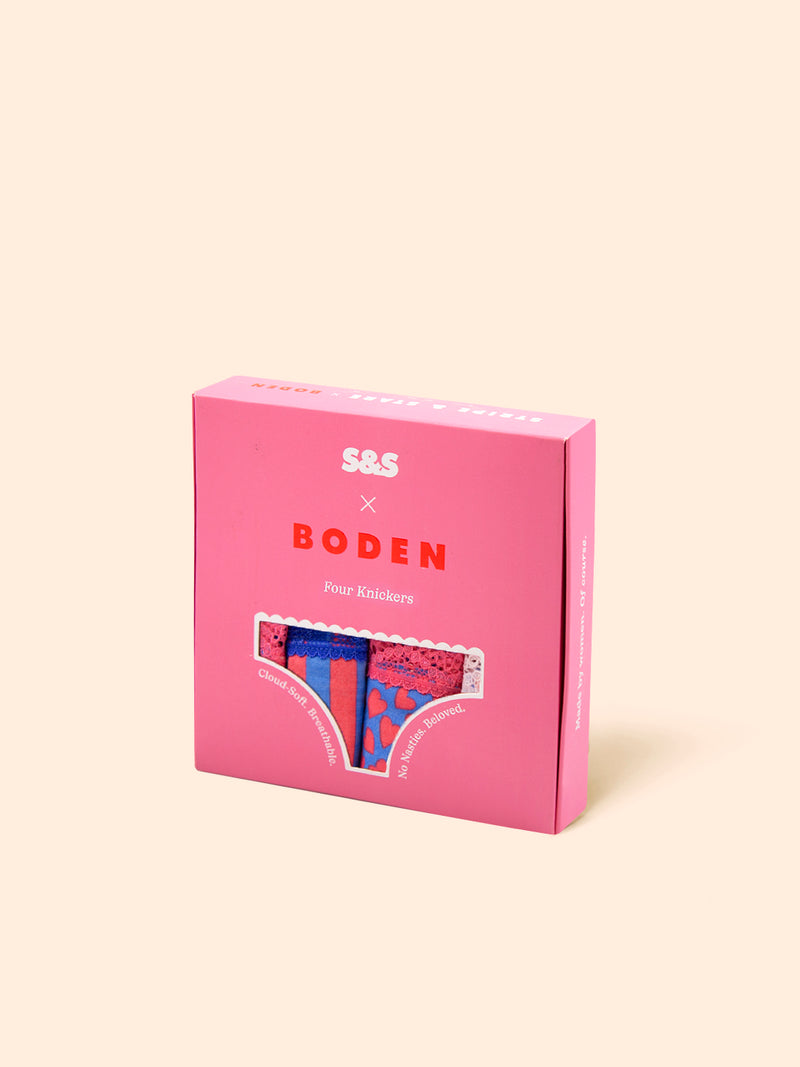 Thong Four Pack - Boden x S&S Hearts
