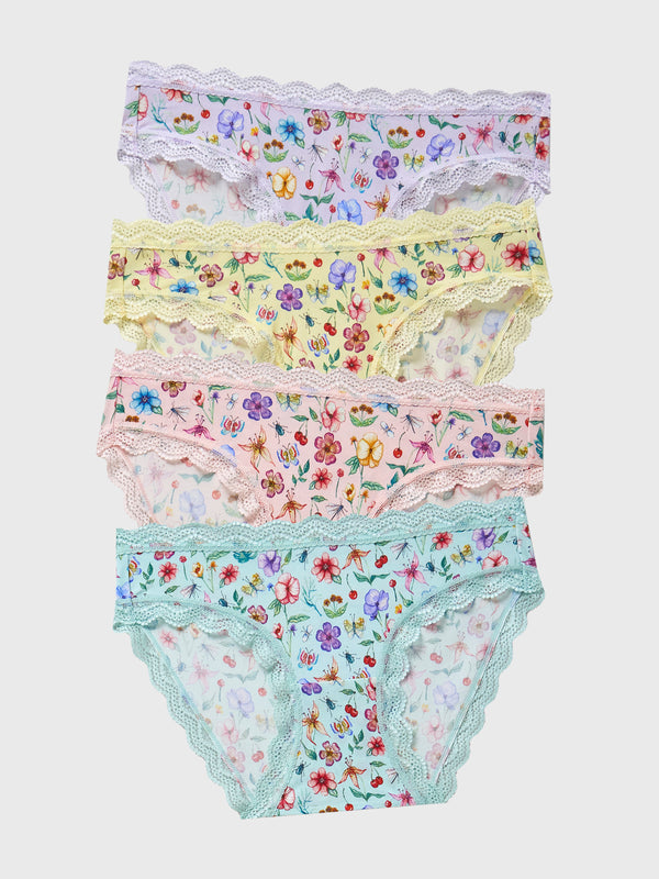 The Original Knicker Four Pack - Ethereal Wildflowers