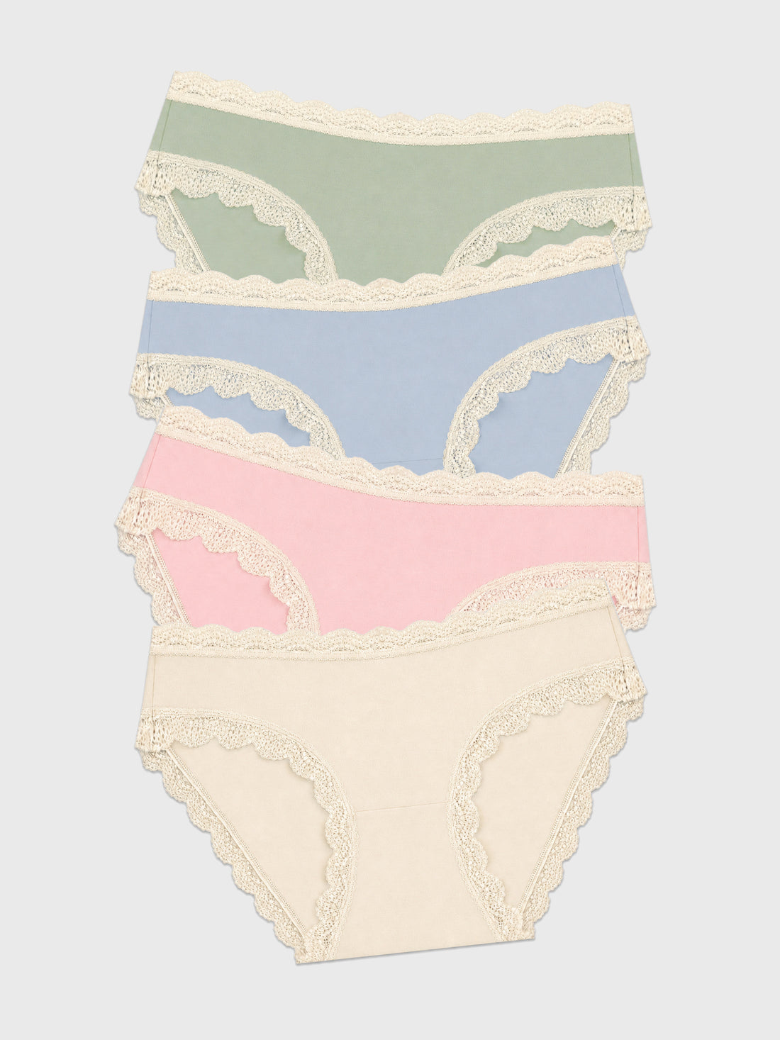 The Original Knicker Four Pack - Eucalyptus Pastels