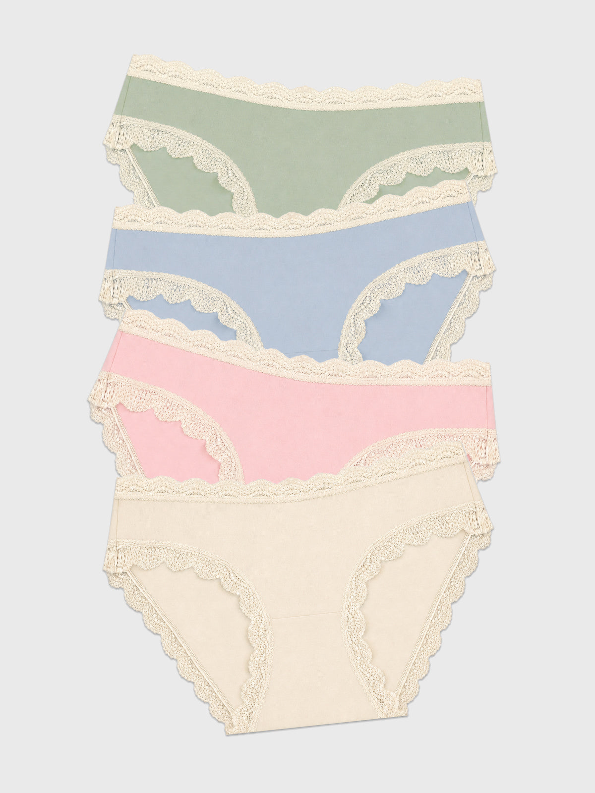 The Original Knicker Four Pack - Eucalyptus Pastels