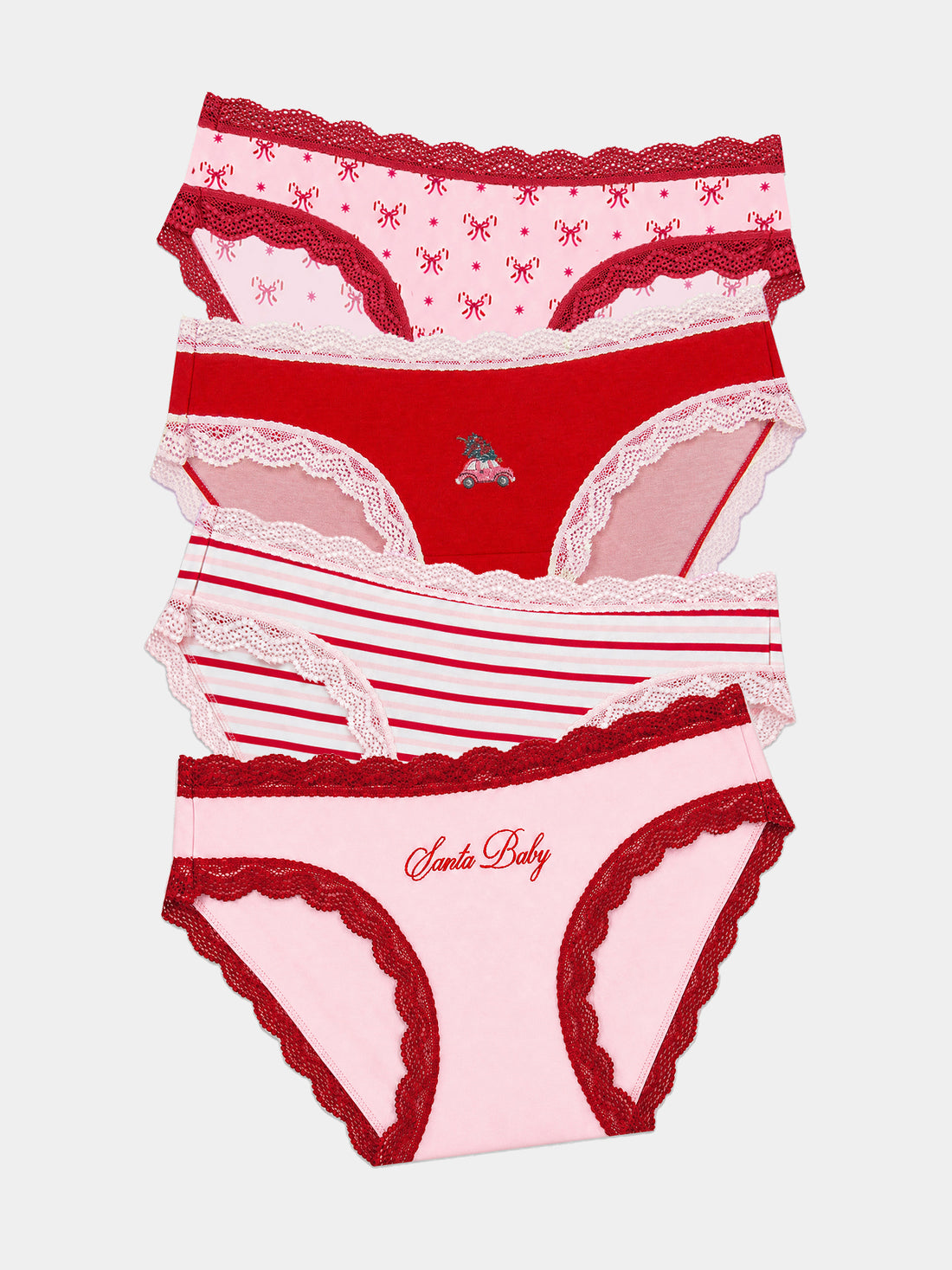 The Original Knicker Four Pack - Santa Baby