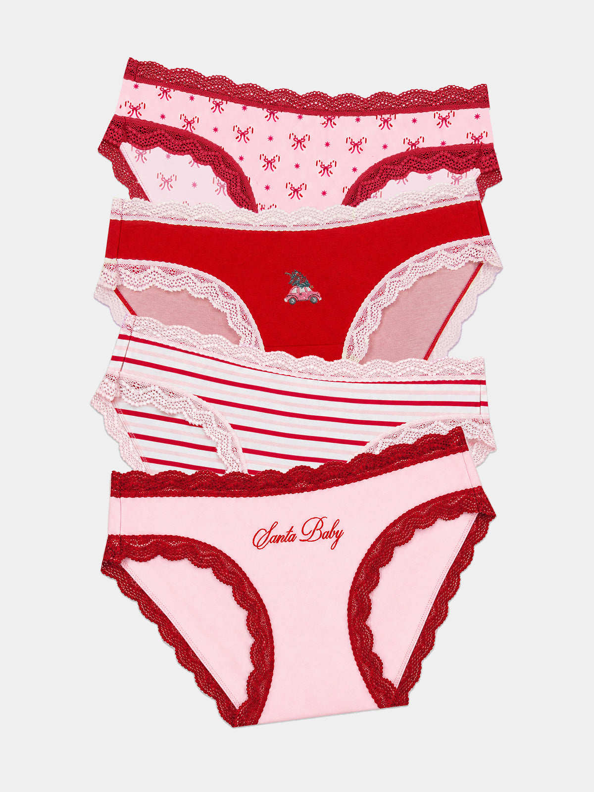 The Original Knicker Four Pack - Santa Baby