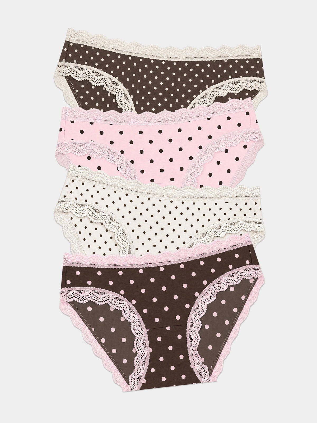 The Original Knicker Four Pack - Neapolitan Polkadot